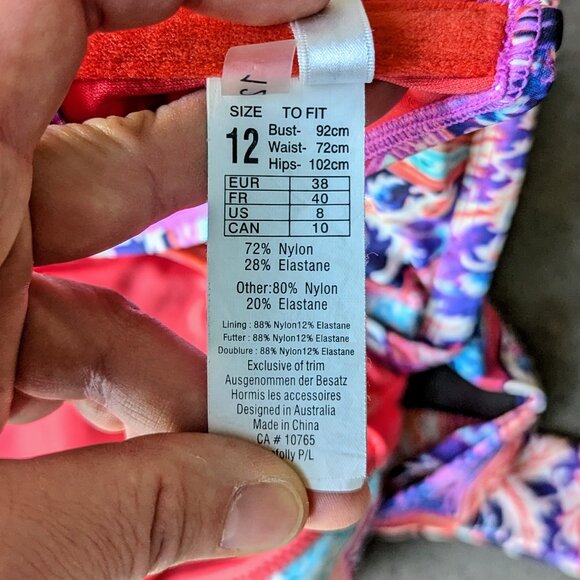 Seafolly Australia Badmode Kashmir Bralette Bikini Swimsuit size 8/10 - Picture 7 of 13